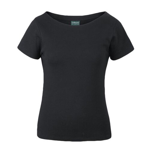 C OF C  LADIES S/S BOAT NECK TEE Thumbnail