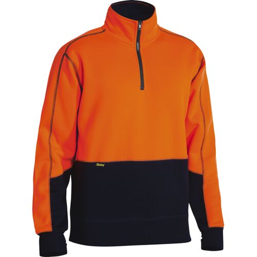 Bisley Hi Vis Fleece 1/4 Zip Pullover Thumbnail
