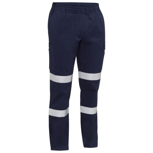 Bisley Taped Biomotion Stretch Cotton Drill Elastic Waist Cargo Work Pants Thumbnail