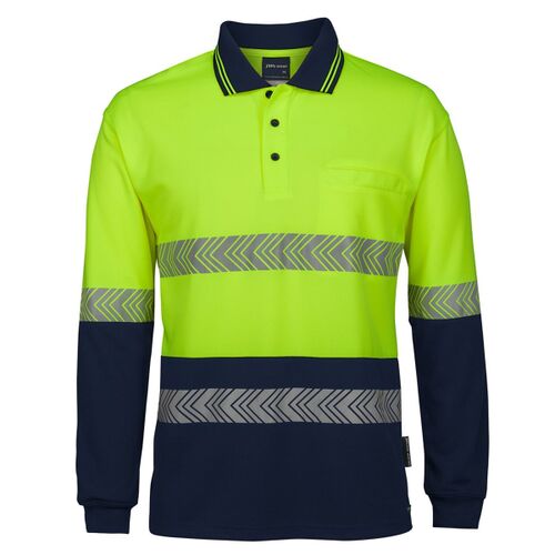 JB's Hi Vis L/S Segmented Tape Polo Thumbnail