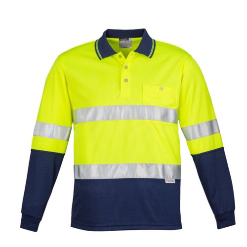 Syzmik Mens Hi Vis Spliced Long Sleeve Polo Hoop Taped Thumbnail