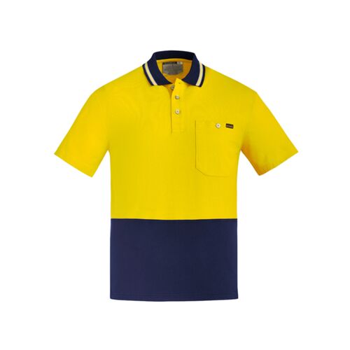 Syzmik Mens Hi Vis Cotton Short Sleeve Polo Thumbnail