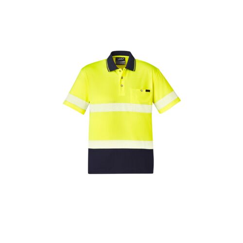 Syzmik Unisex Hi Vis Segmented Tape Short Sleeve Polo Thumbnail